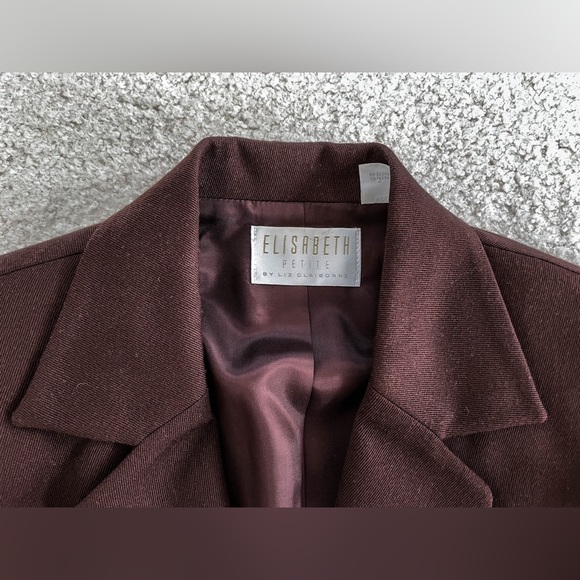 Liz Claiborne Brown Wool Jacket Blazer - Picture 4 of 6